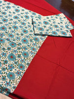 ROYAL BLUE PRINT FLORAL BORDER BEDSHEET