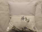LAVENDER BLOOM EMBROIDERED CUSHION COVER