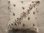 BLUSH VINE EMBROIDERED CUSHION COVER