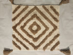 BOHO DIAMOUND TUFTED CUSHION WITH TESSELS