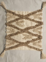 IVORY SANDS TEXTURED BOHO TUFTED CUSHION COVER