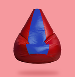 Blue & Red Multicolor Classic Sac Bean Bag Cover Only