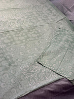Pista Green Floral‑Paisley King‑Size Bedsheet