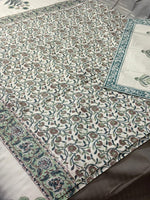 Hand‑Block Printed Floral King‑Size Bedsheet