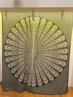 Ethereal black Mandala Split‑Panel Curtain