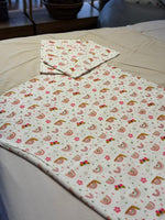 RAINBOW BUTTERFLY PRINTED BORDER BEDSHEET