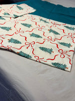WHITE BED SHEET WITH DIFFERENT PATTERN BORDER BEDSHEET