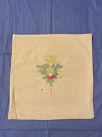Rustic Embroidery Christmas Tree Cushion Cover
