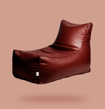 Choco Brown Lounger Bean Bag Cover – Luxurious Leather Finish for Timeless Comfort-cover-only