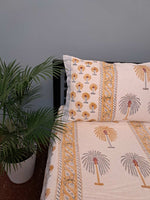 Golden Oasis Jute Bedcover -boho-elegance-meets-natural-comfort