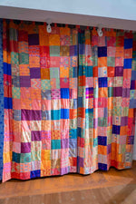 Boho Silk Multicolor Patchwork Curtains
