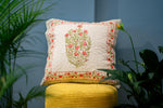 Botanical Charm Waffle Hand-Block Cushion Cover