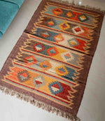 Canyon Sunset Kilim Rug-a-vibrant-blend-of-earthy-elegance-64-size