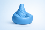 Sky Blue Leatherette Gamer Bean Bag with Beans – Elite Comfort Gaming Throne