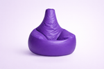 Royal Violet Leatherette Gamer Bean Bag with Beans – Signature Luxury Gaming Throne