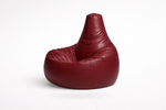 Maroon Leatherette Gamer Bean Bag with Beans – Royal Gaming Lounge Chair