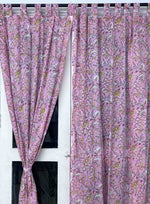 LOTUS EMPRESS Ready-Made Curtains (Set of 2) - Enchanted Blush Collection | Artisanal Luxury by Bear Teddy Home Décor