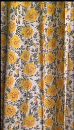 SUNBURST BOTANICAL-ready-made-cotton-curtains-set-of-2-golden-bloom-luxury-collection-modern-farmhouse-by-bear-teddy-home-decor