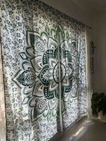 Emerald Lotus Mandala Curtains