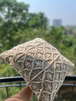 Midnight Macramé Bliss: Luxe Boho Cushion Cover