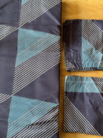 Azure Prism Geometric – Cosmic King Plus Size Bedsheet