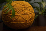 Golden Weave Luxury Pouf