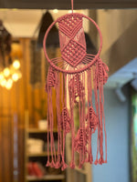 Pink Serenity Macramé Dreamcatcher-boho-vibe-decor
