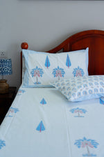 Gulmohar Splendor Handblock Bedsheet β A Bloom of Timeless Elegance