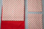 Peppermint Stripe Classic Border Bedsheet – Fresh Cotton Bedding with Timeless Design