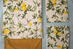 Citrus Grove Border Bedsheet – Fresh Cotton Bedding with Zesty Botanical Design