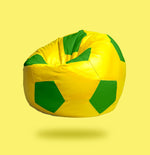 Yellow and Green Soccer Football Bean Bag with Beans