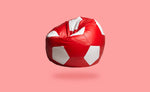 RED AND WHITE Soccer Football Bean Bag with Beans