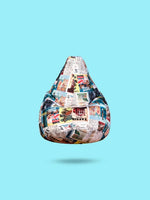 Red Indian Cotton Bean Bag with Beans