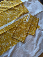 Mustard Folk-Art Border Bed Sheet Set