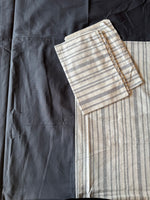 The Noir Pinstripe Border Bed Sheet set