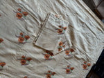 The Amber Blossom Border Bed Sheet set