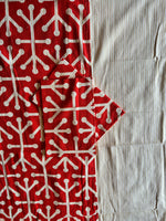 Scarlet Geometric Mosaic Border Bedspread Set