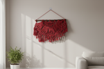 Crimson Sunset Macramé Valance