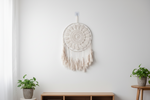 Medium: Cream Mandala Crochet Dreamcatcher
