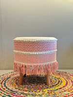 Artisan Handwoven Boho Ottoman Stool
