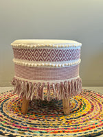 Handwoven Boho Ottoman Stool