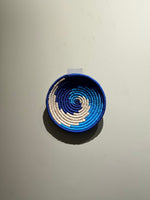 Azure Swirl Sabai Wall Hanging