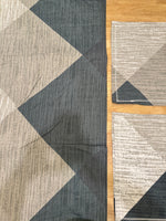 Oliver King Size Bedsheet: Graphite Geo-Texture