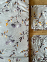 Autumn Vine Marvel King Size Bedsheet Set – Charcoal & Amber