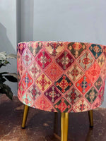 🌅Moroccan Sunset Printed Boho Ottoman Stool – Luxe Bohemian Accent Piece✨ (39*47 cm)