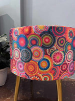 🌈✨Kaleidoscope Dream Printed Boho Ottoman Stool (39*47 cm)🪶🏡