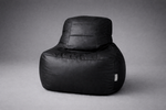 Black Leatherette Rester Bean Bag – Premium Ergonomic Lounger Seat