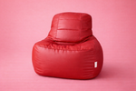 Red Leatherette Rester Bean Bag – Bold Ergonomic Lounger Chair