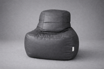 Dark Gray Leatherette Rester Bean Bag – Premium Ergonomic Lounger Chair