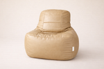 Beige Leatherette Rester Bean Bag – Elegant Ergonomic Lounger Chair